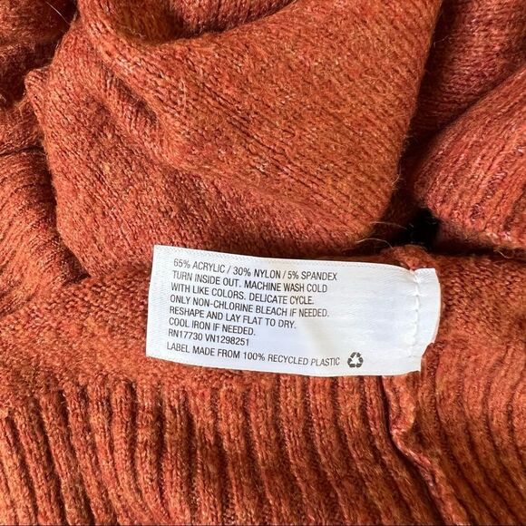 A NEW DAY Oversized Rust Sweater Very Soft Boat neckline size Small - Picture 5 of 6